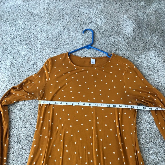 Old Navy Swing Dress - Mustard Yellow w/ Polka Dots - M - Picture 3 of 5